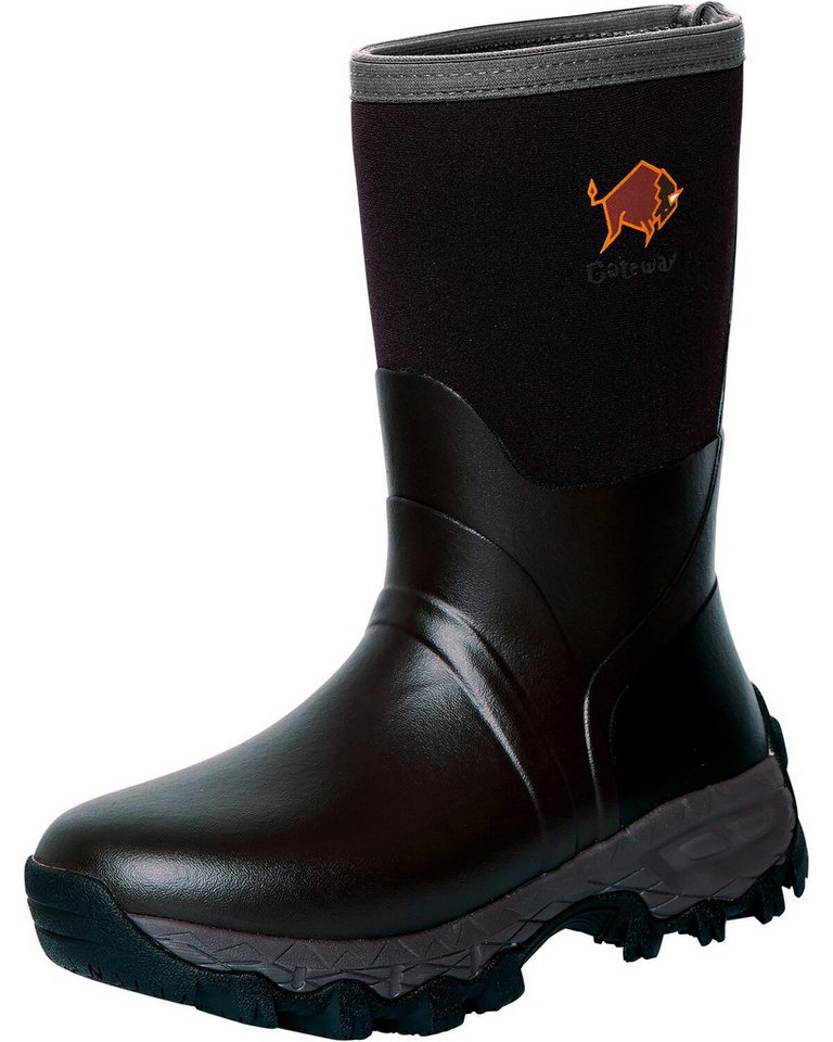 Gateway1 Damen Kurz-Gummistiefel Woodwalker Gummistiefel Stoßdämpfend, Wärmeisolation