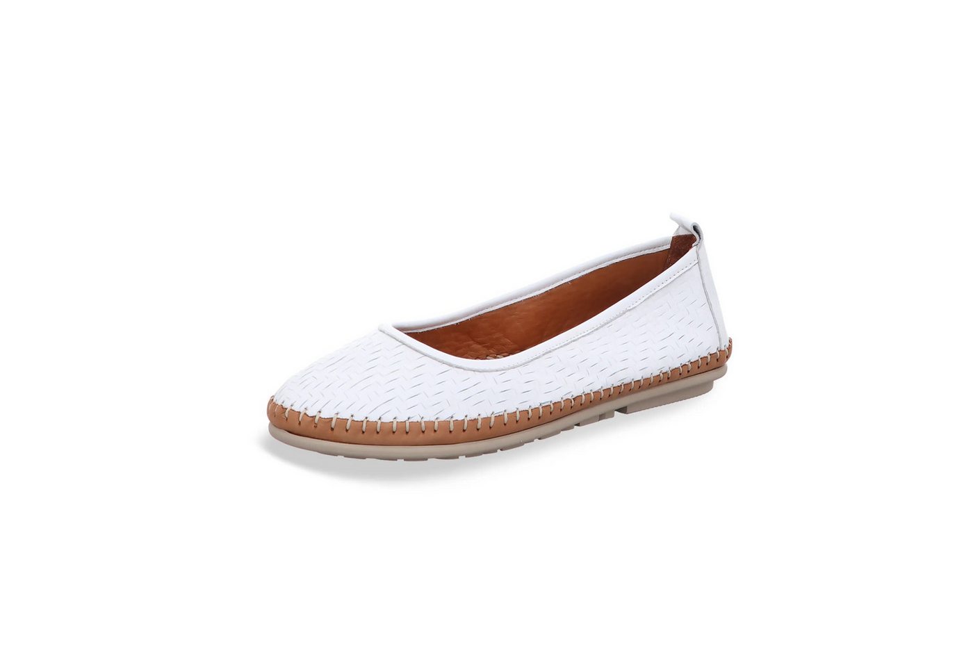 Gemini Damen Ballerina (braun/weiß)