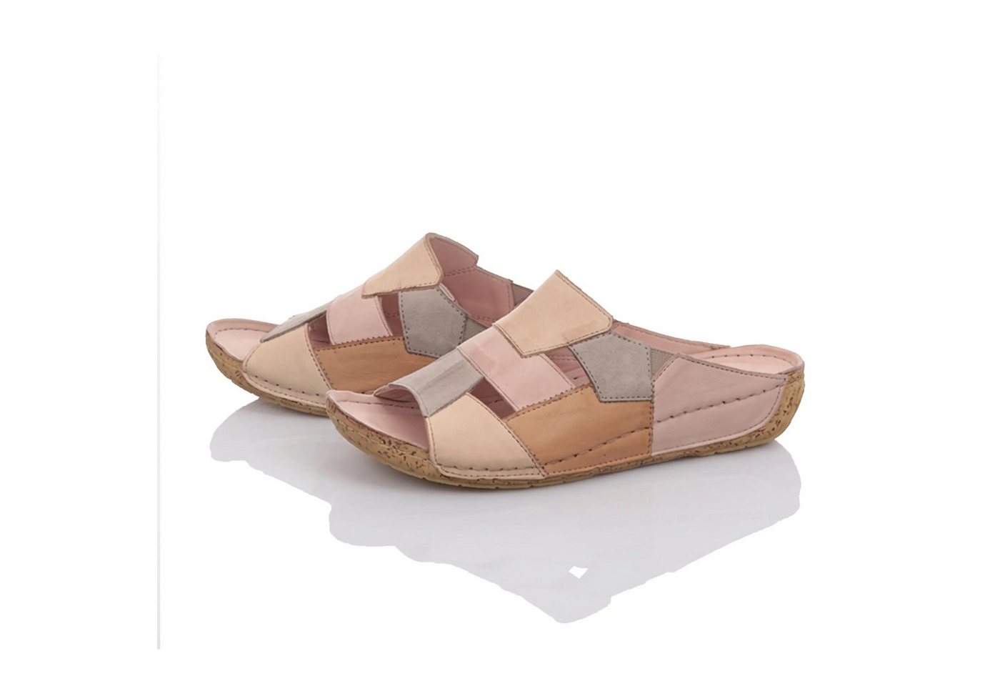 Gemini Damen Pantolette (beige/bunt/grau/rosa)