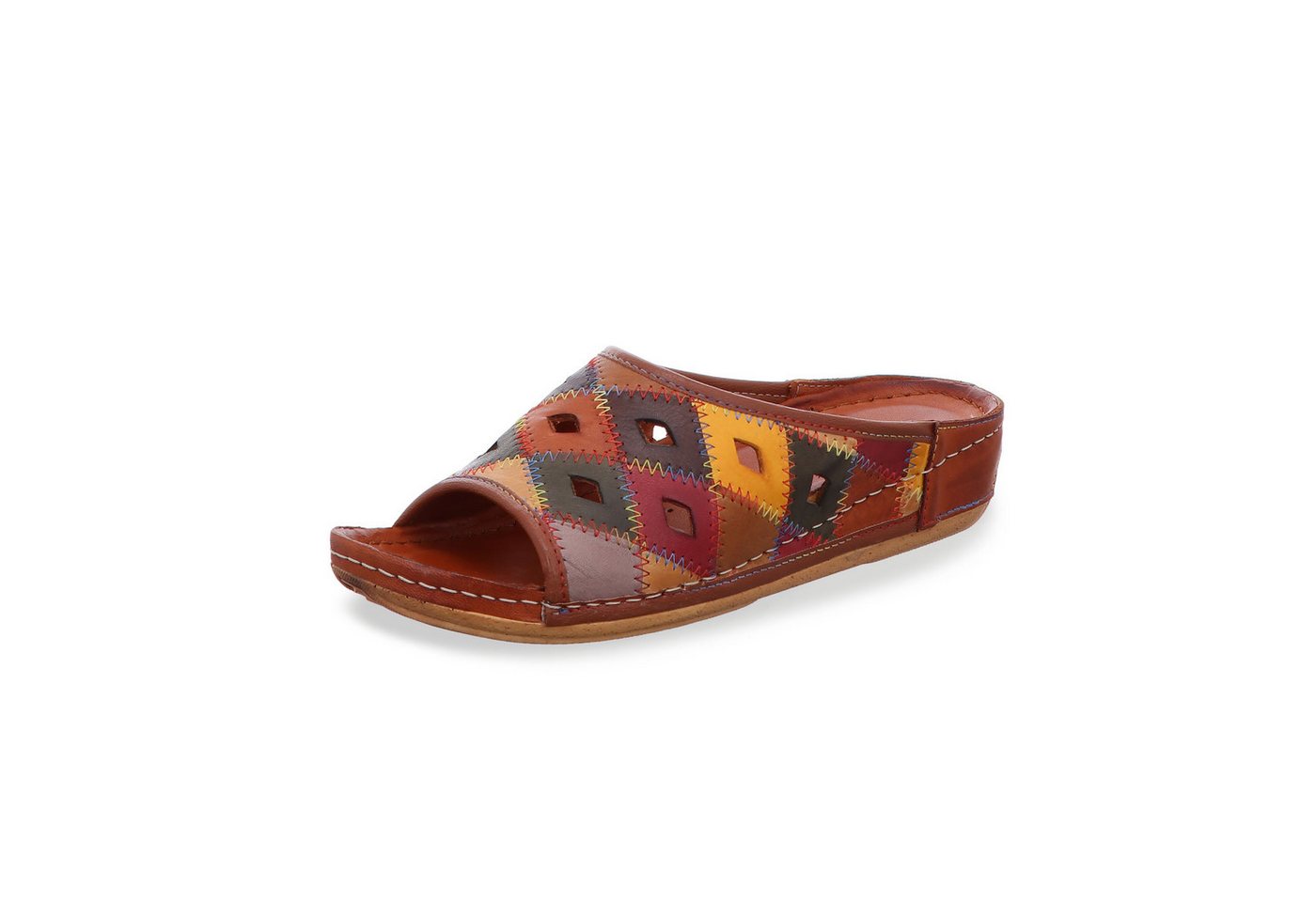 Gemini Damen Pantolette (blau/braun/bunt/gelb/rot)