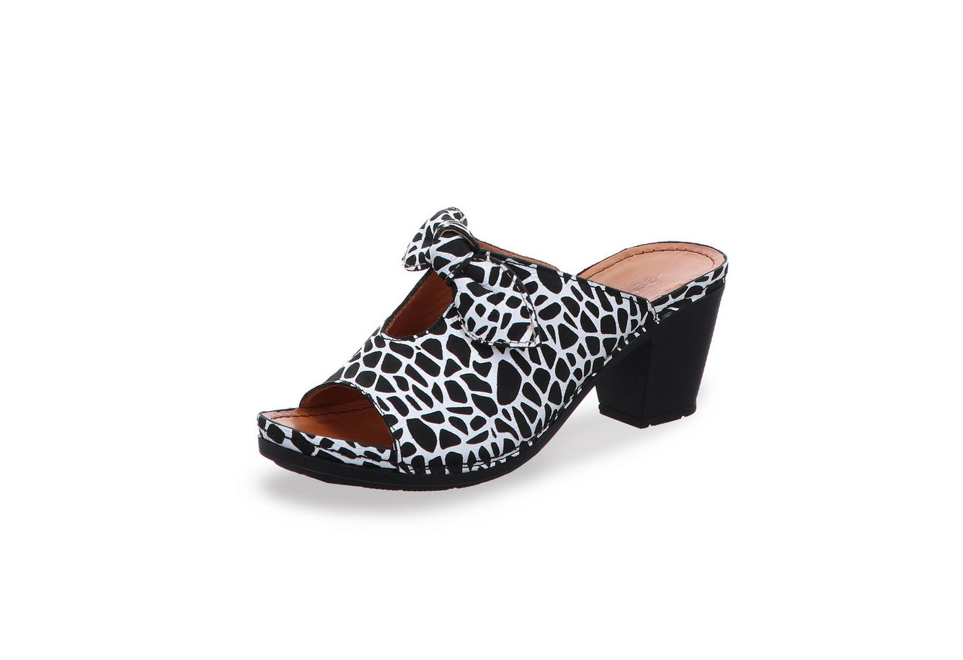 Gemini Damen Pantolette (schwarz/weiß)