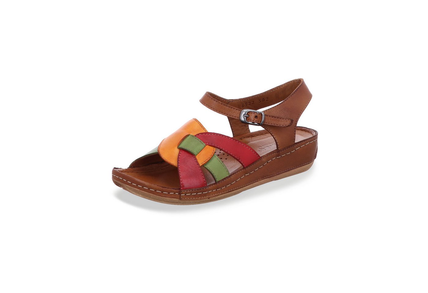 Gemini Damen Sandale (braun/bunt/grün/orange/rot)