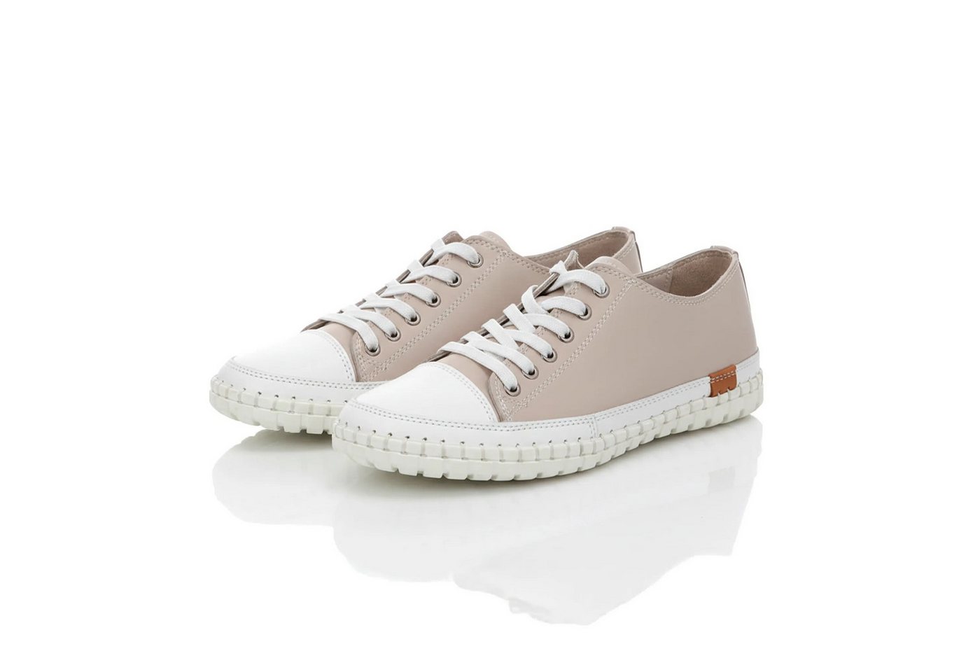 Gemini Damen Schnürschuh (beige/weiß)