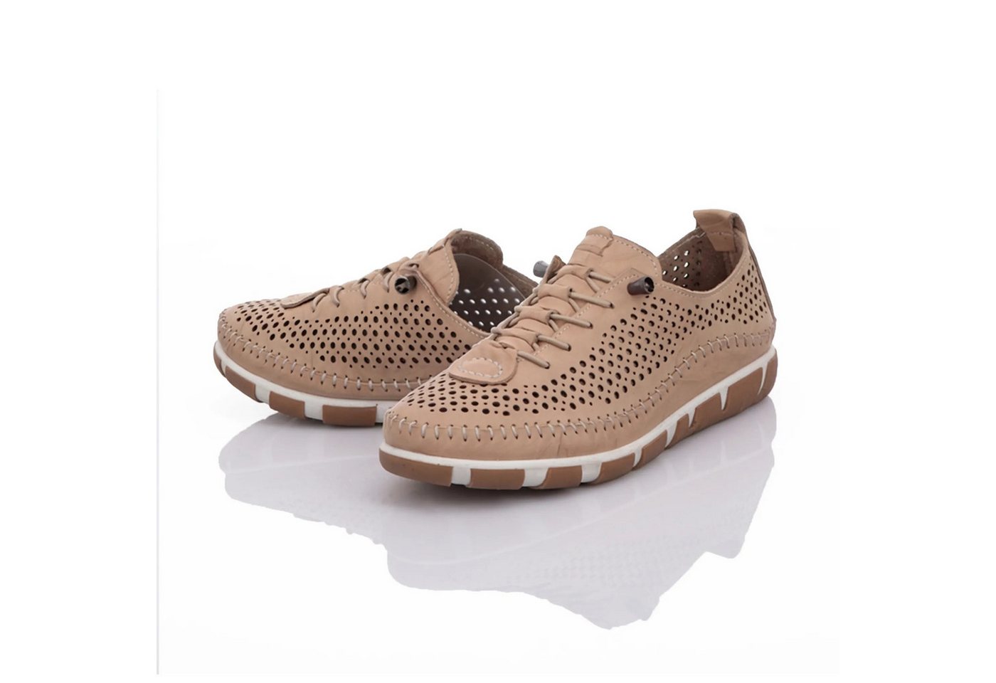 Gemini Damen Schnürschuh (beige)