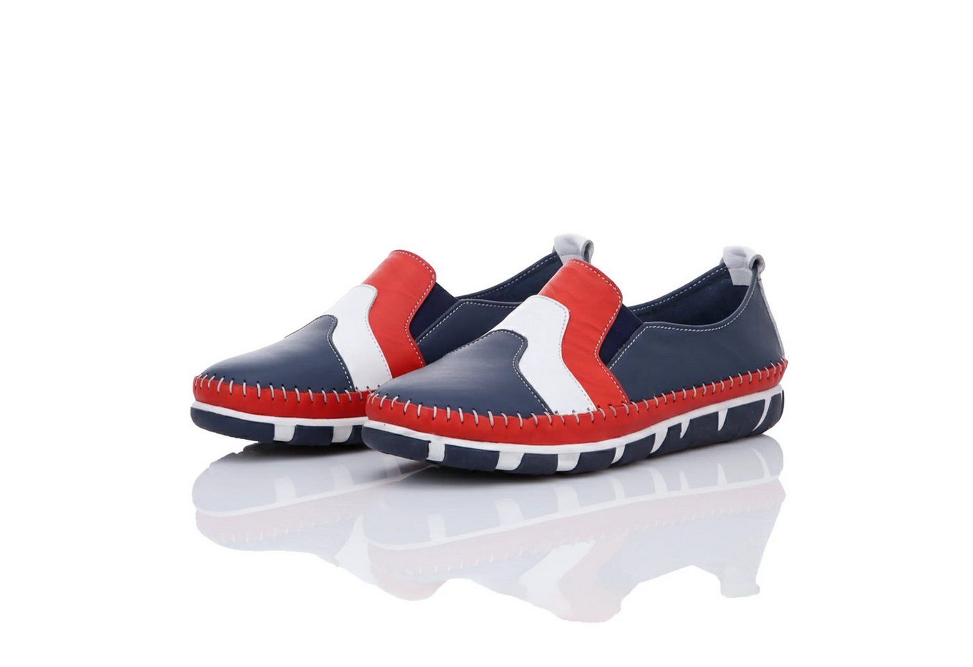 Gemini Damen Slipper (blau/rot/weiß)