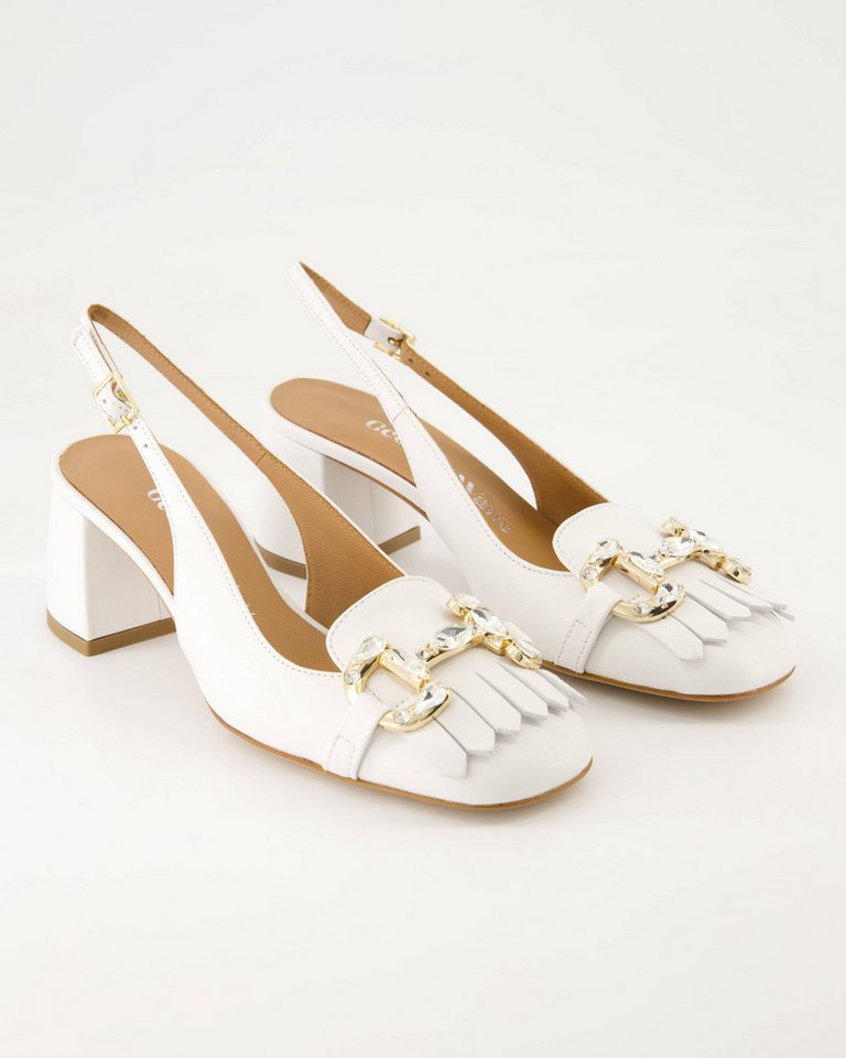 George Watts L6002 Slingpumps Obermaterial: Leder