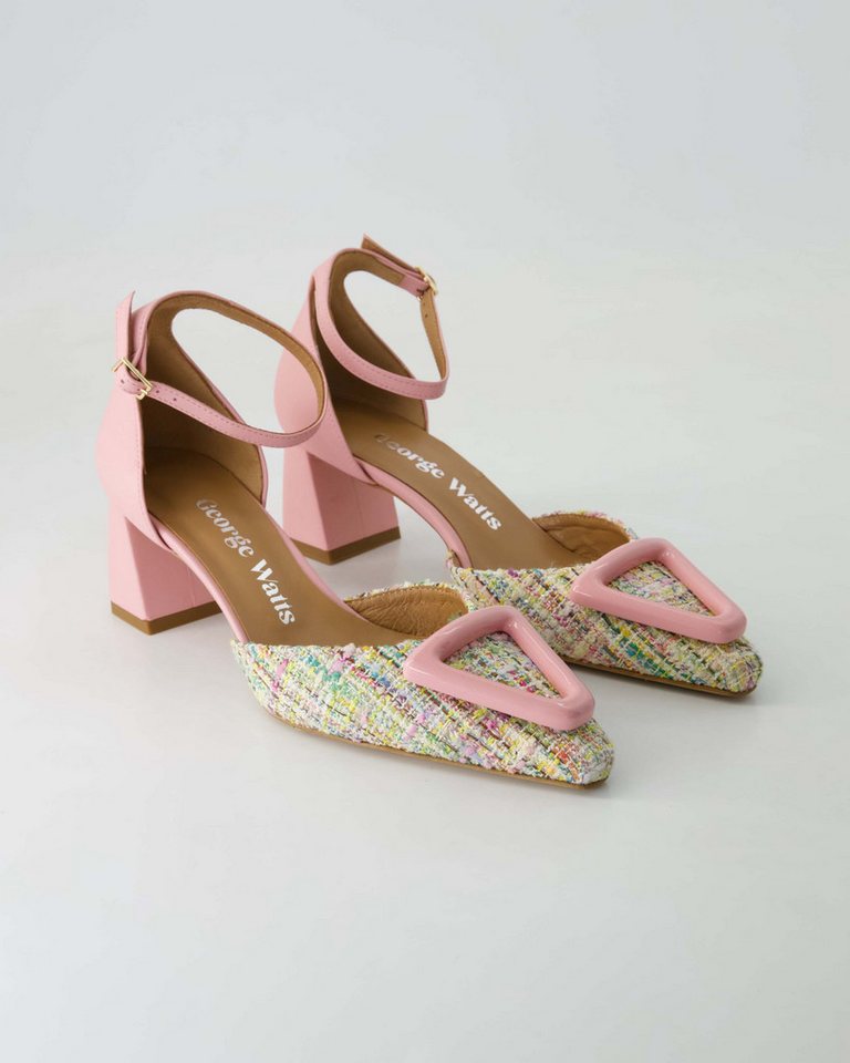 George Watts N510-654 Slingpumps Obermaterial: Leder und Textil
