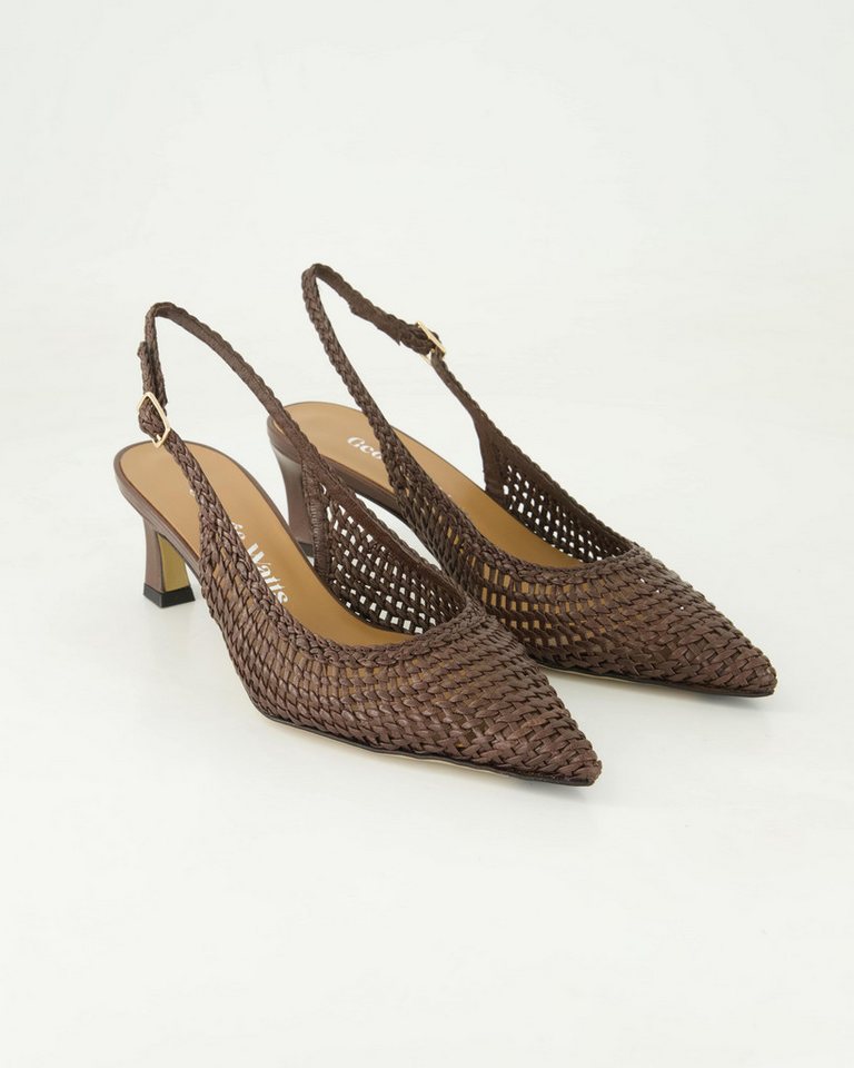 George Watts R1808 Slingpumps Obermaterial: Leder und Textil