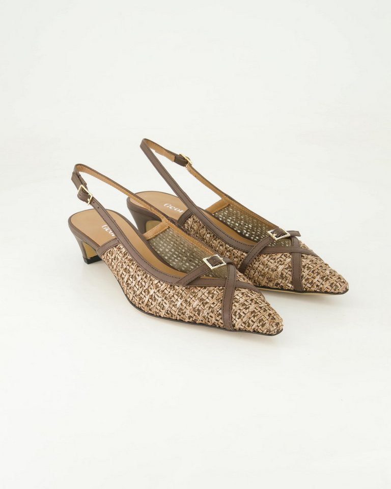 George Watts R604 Slingpumps Obermaterial: Flecht