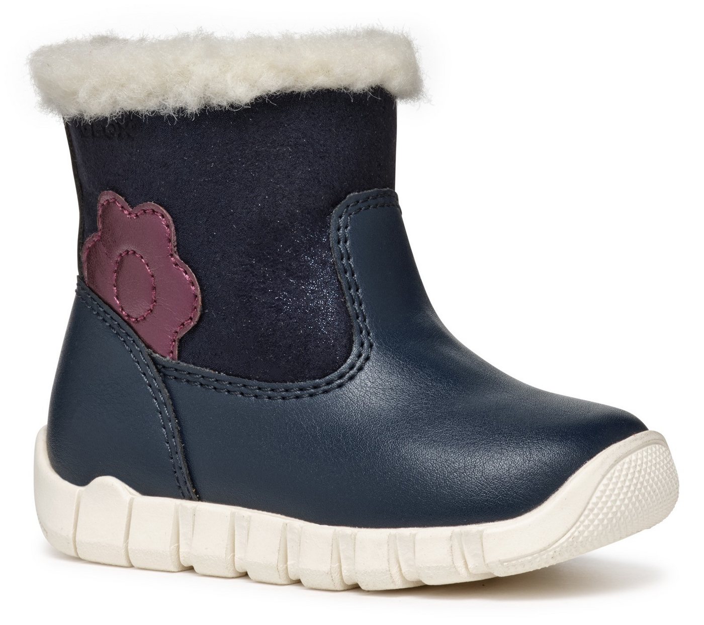 Geox B IUPIDOO GIRL B Winterboots Klettstiefel, Babystiefel Winterstiefel mit Warmfutter
