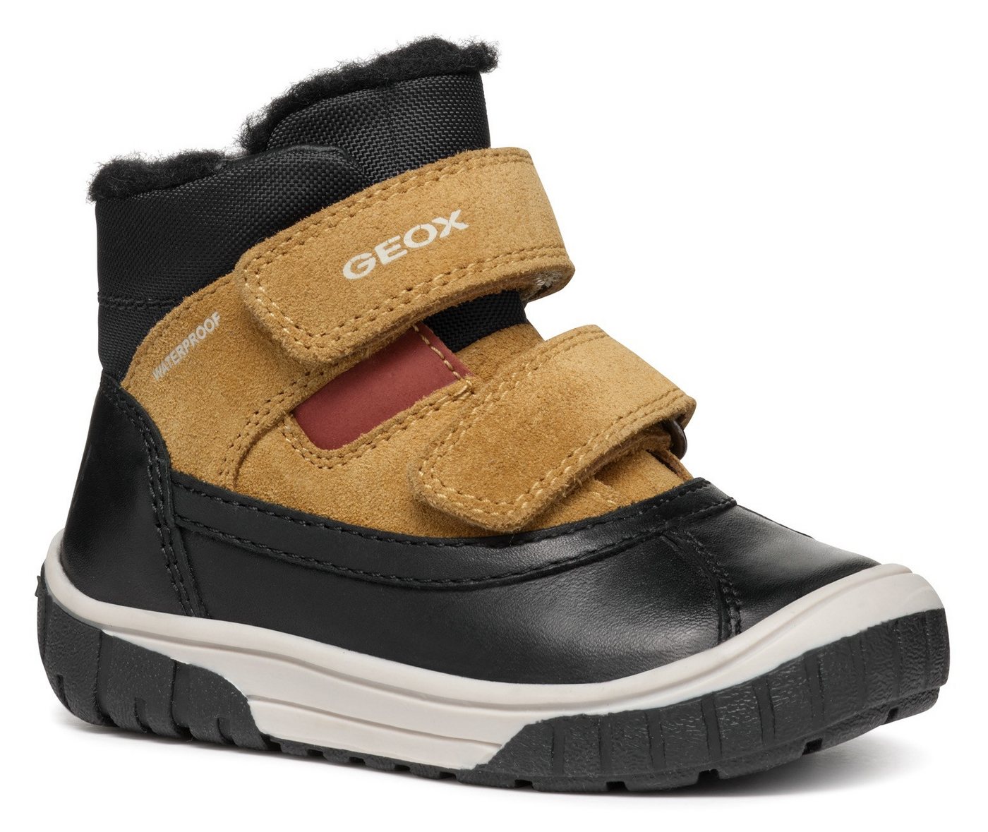 Geox B OMAR BOY WPF C Winterboots Klettstiefel, Babystiefel Winterstiefel mit Warmfutter