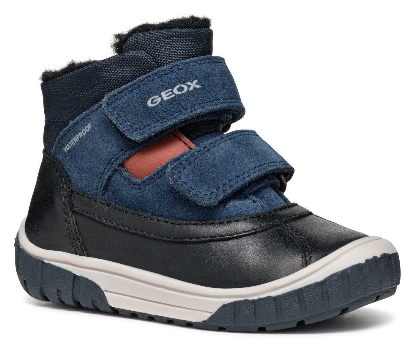 Geox B OMAR BOY WPF C Winterboots Klettstiefel, Babystiefel Winterstiefel mit Warmfutter
