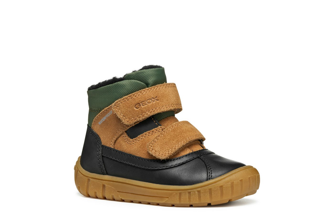 Geox B OMAR BOY WPF Winterboots Klettstiefel, Snowboots mit Warmfutter, Größenschablone zum Download