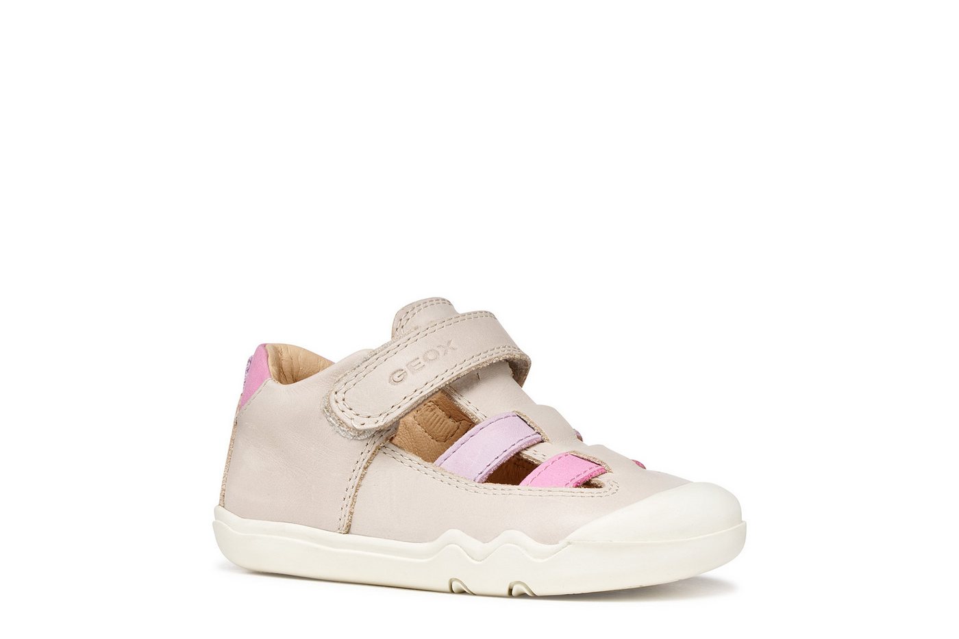 Geox B STEPPIEUP GIRL Lauflernschuh Babyschuh, Sommerschuh, Klettschuh, Größenschablone zum Download