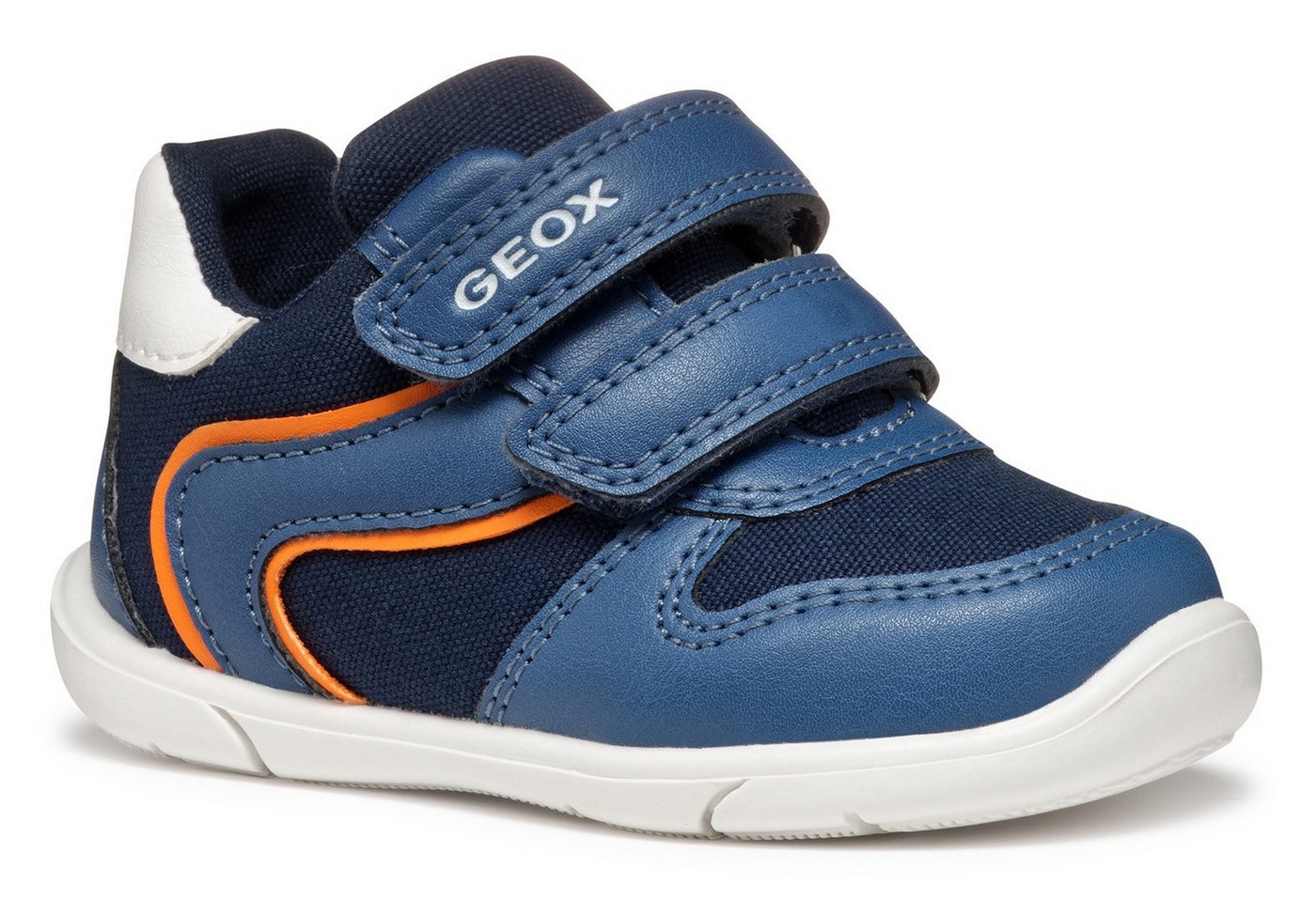 Geox B ZAPITO BOY Lauflernschuh, Freizeitschuh, Babyschuh, Klettschuh mit modischem Farbeinsatz