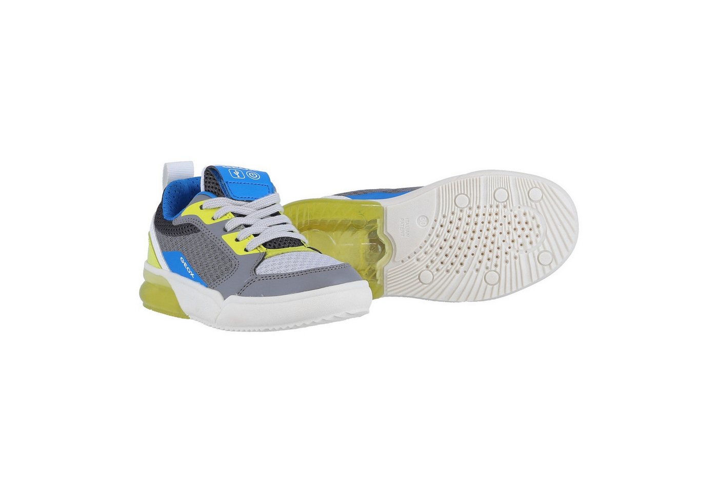 Geox Grayjay grau/lime/weiss Kinder Sneaker