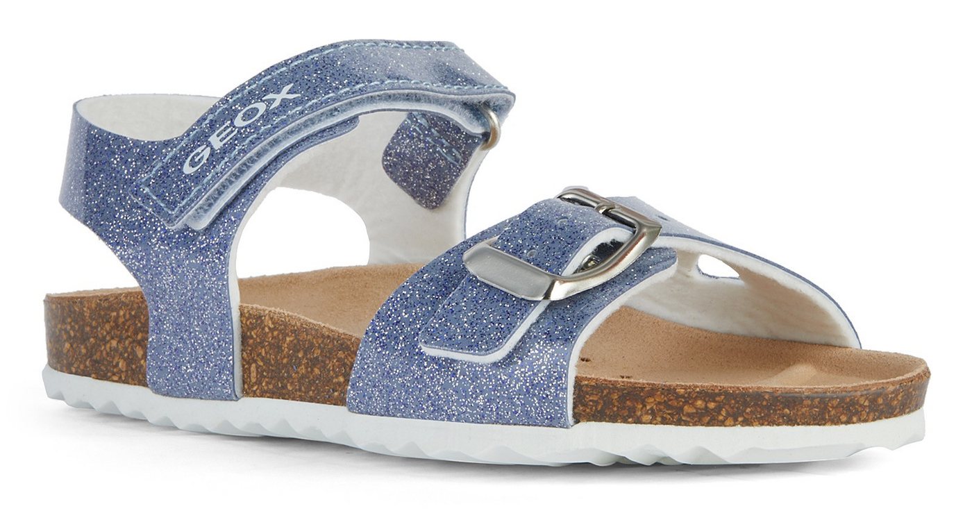 Geox J ADRIEL GIRL Sandale, Mädchen Sandale, Sommerschuh mit Fußbett