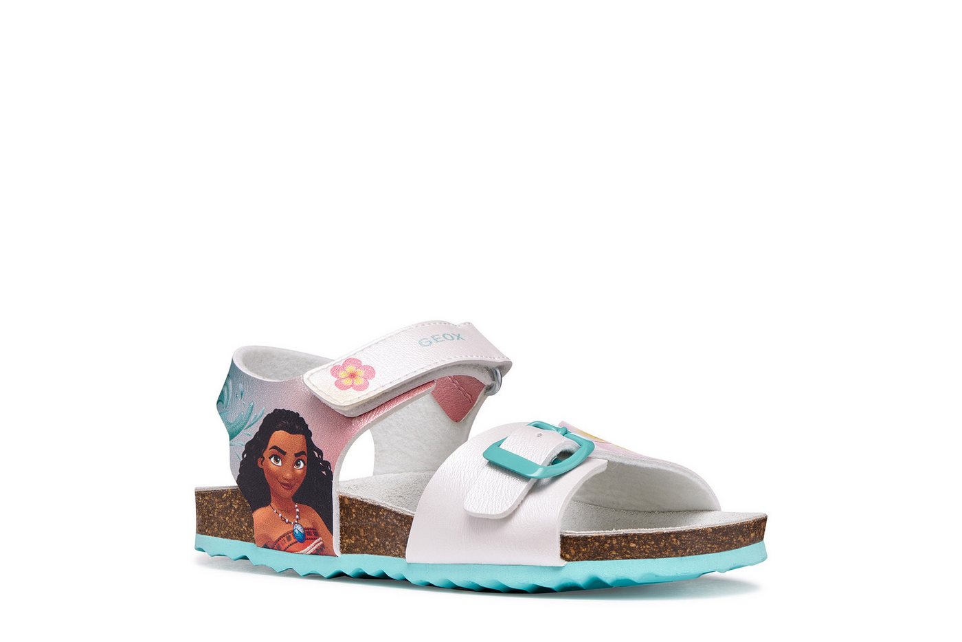 Geox J ADRIEL GIRL Sandale Sommerschuh mit Disney-Motiv, Größenschablone zum Download (weiß)