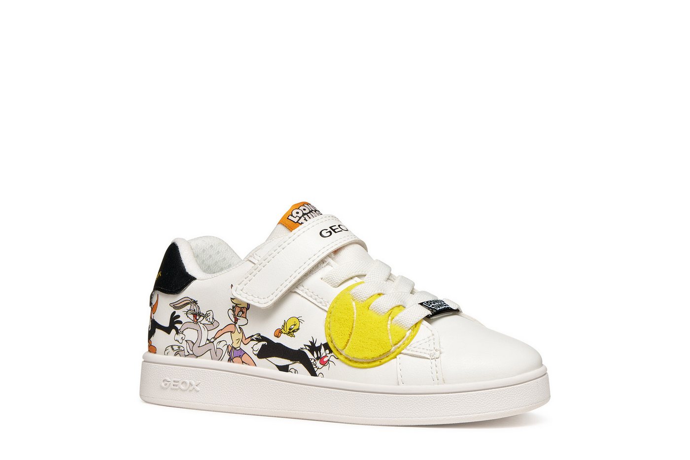 Geox J ECLYPER BOY Sneaker Klettschuh mit Looney Tunes Motiv, Größenschablone zum Download