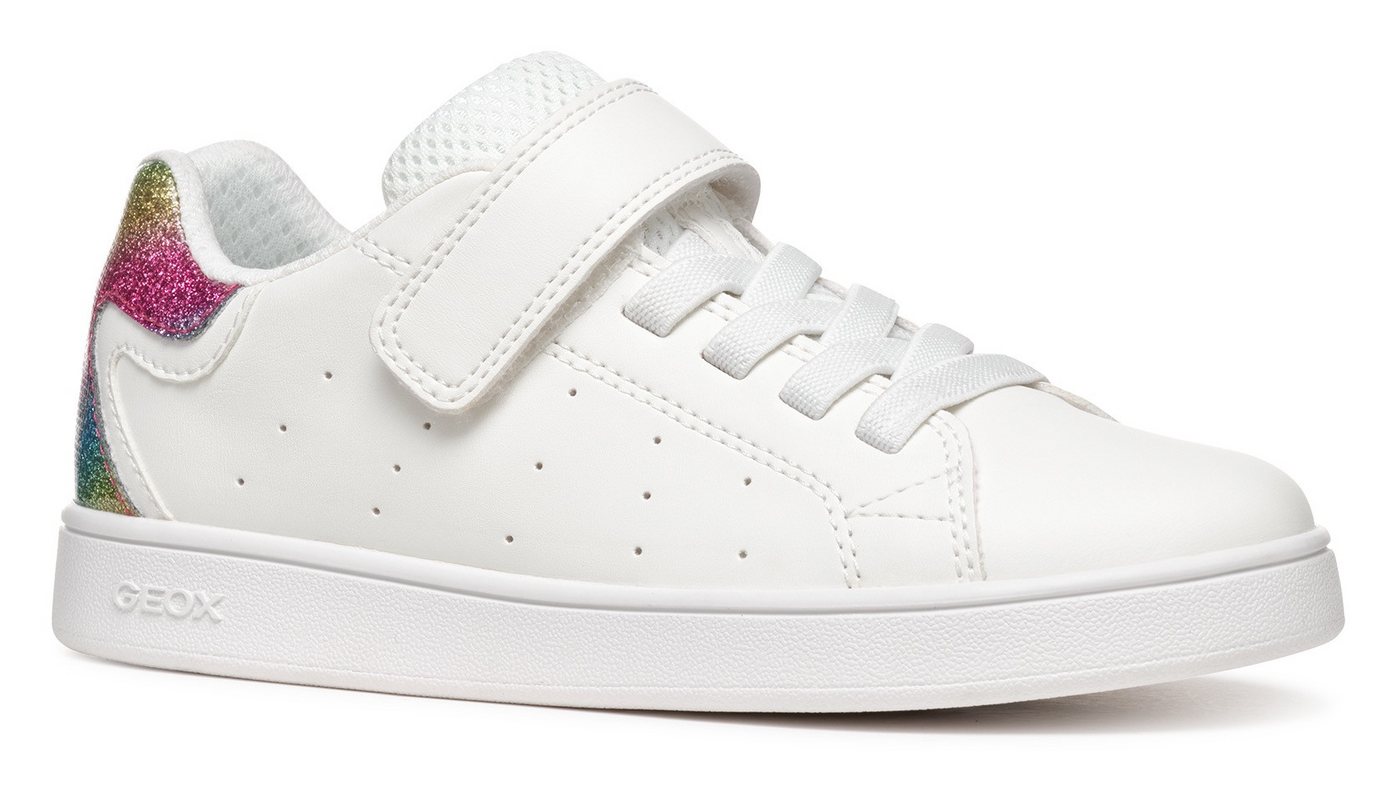 Geox J ECLYPER GIRL Slip-On Sneaker, Pride Sneaker, Regenbogen Sneaker mit bunt glitzernder Ferse