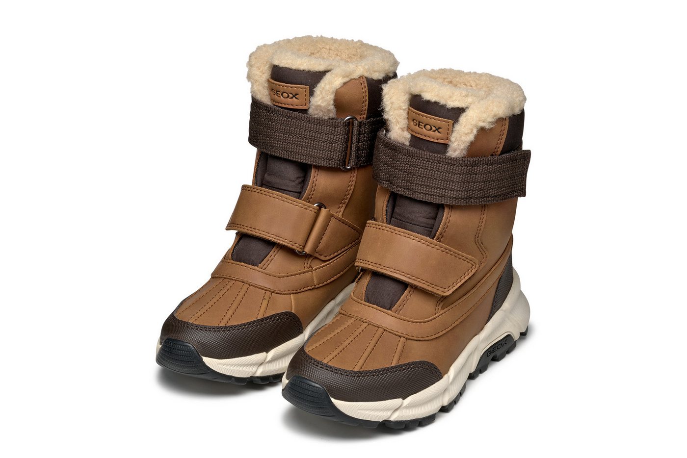 Geox J FLEXYPER PLUS BOY Winterstiefel Snowboots, Klettstiefel mit Warmfutter, Größenschablone zum Download