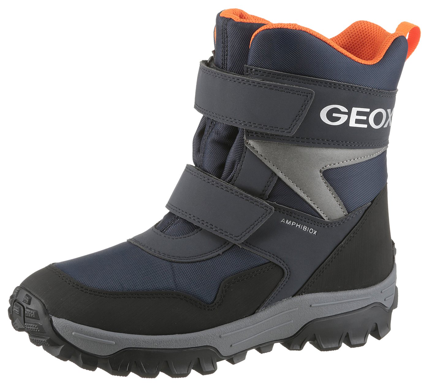 Geox J HIMALAYA BOY B ABX Winterstiefel Snowboots, Klettstiefel mit Warmfutter, Größenschablone zum Download
