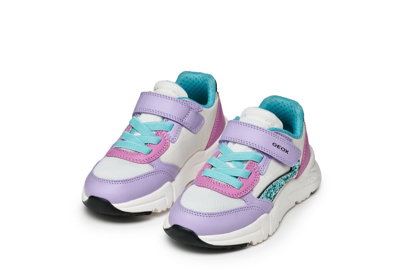 Geox J LOFTUS GIRL Sneaker Slipper mit praktischem Klettverschluss, Größenschablone zum Download
