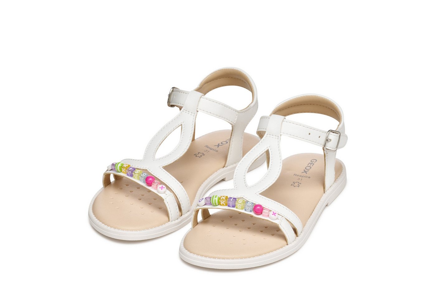 Geox J SANDAL KARLY GIRL Sandale Sandale mit Fersenriemen, Größenschablone zum Download