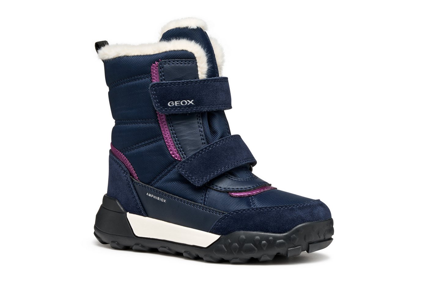 Geox J TREKKYUP GIRL B AB Winterboots Klettstiefel mit Warmfutter, Größenschablone zum Download