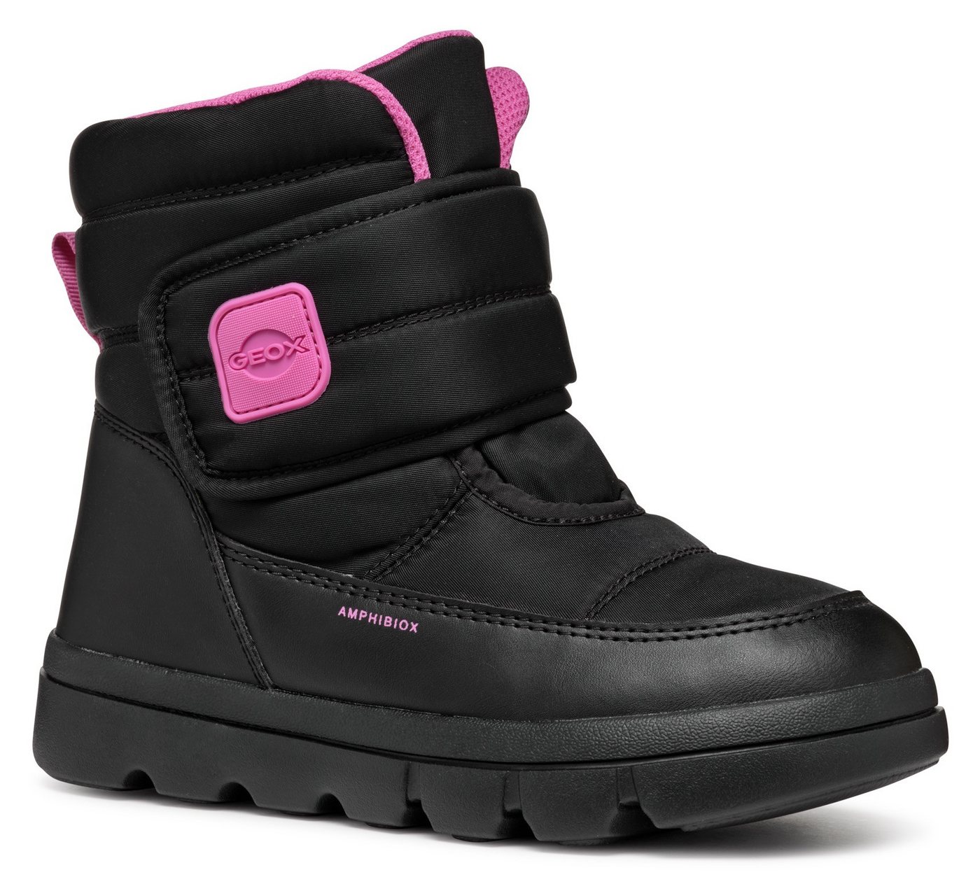 Geox J WILLABOOM GIRL B A Winterboots Klettstiefel, Babystiefel Snowboots mit Plateausohle