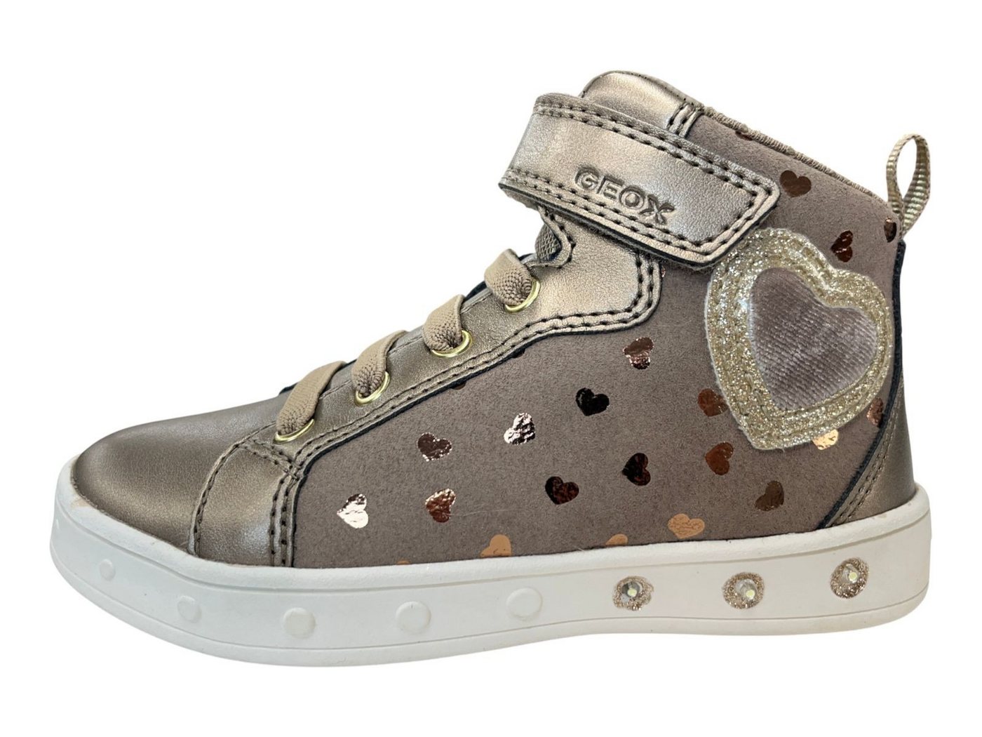 Geox Kinder Sneaker SKYLIN GIRL BLINKER J568WE-C5M2U dk beige Sneaker