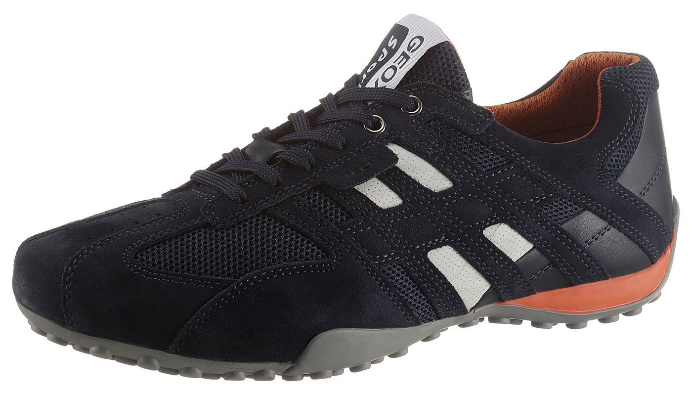 Geox Snake Sneaker Freizeitschuh, Schnürschuh mit Geox Spezial Membran (blau)