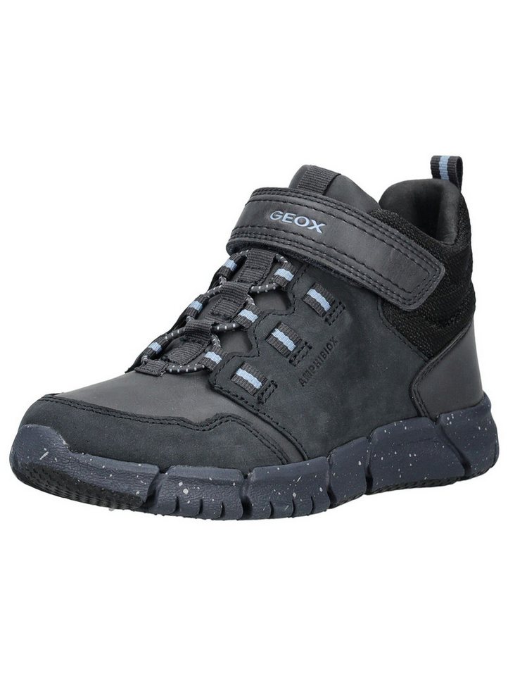 Geox Stiefelette Leder/Textil Schnürstiefelette (blau)