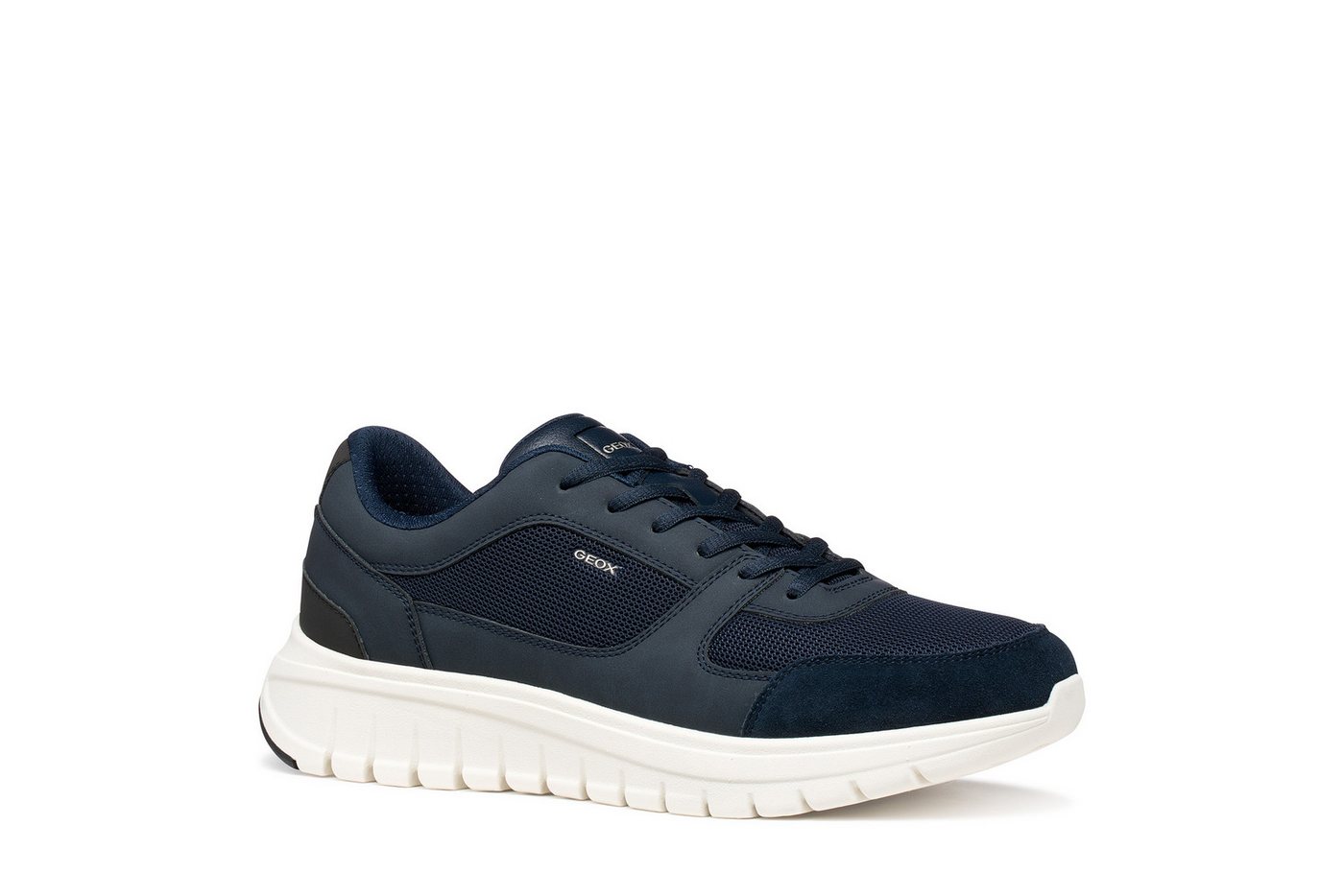 Geox U FLEXTRIDE R Sneaker Halbschuh, Freizeitschuh, Schnürschuh mit Logo-Emblem (blau)
