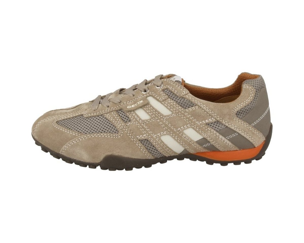 Geox U Snake K Herren Sneaker Turnschuhe, Sportschuhe, Freizeitschuhe, Halbschuhe, Schnürschuhe (beige)