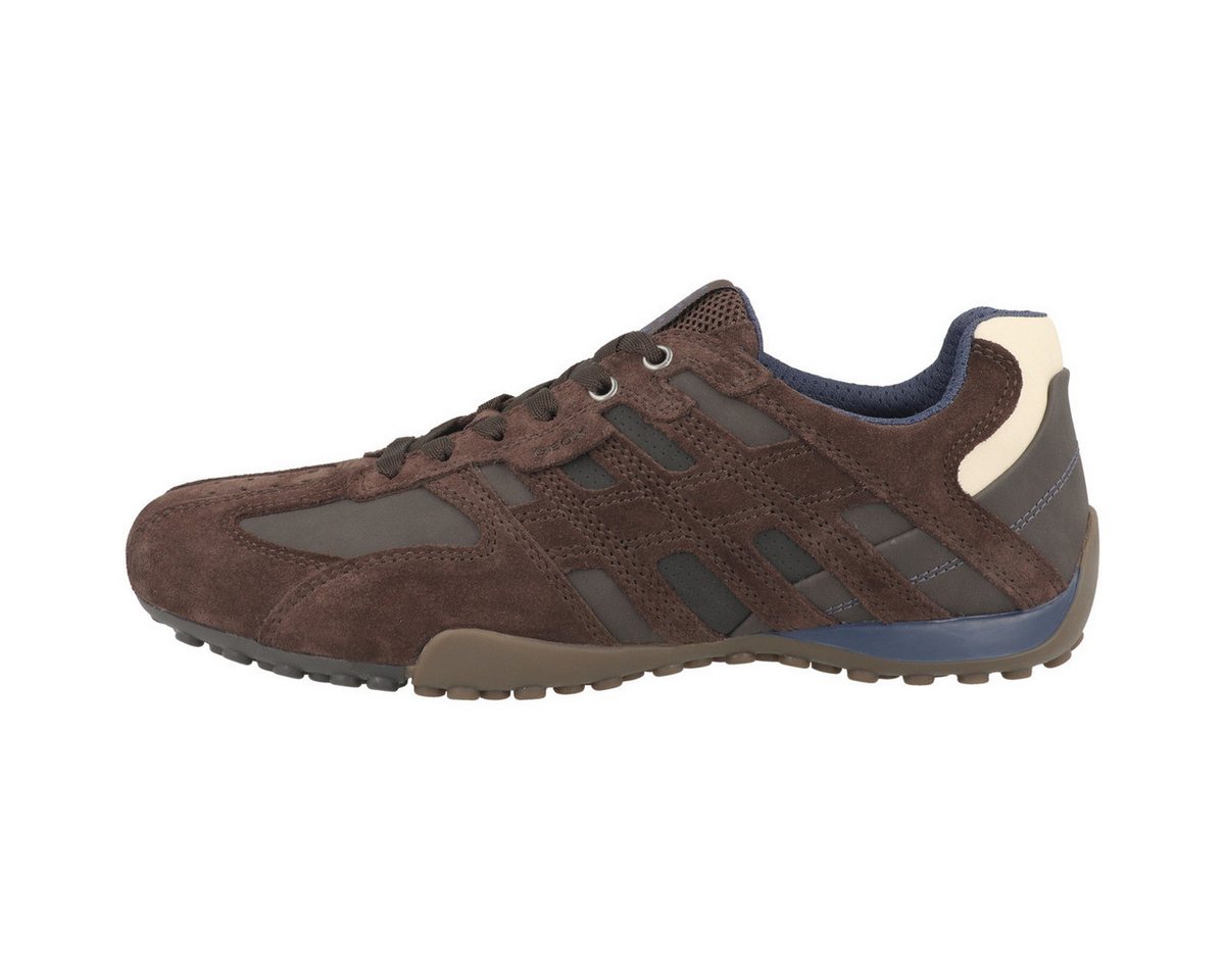 Geox U Snake K Herren Sneaker Turnschuhe, Sportschuhe, Freizeitschuhe, Halbschuhe, Schnürschuhe (braun)
