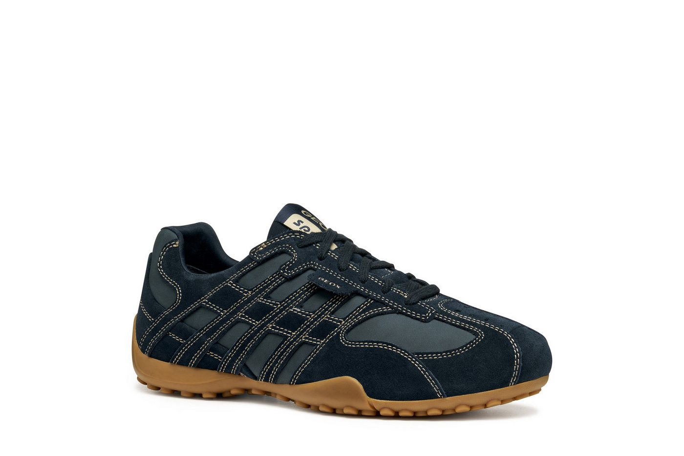 Geox U SNAKE ORIGINAL Schnürschuh Schnürschuh, Freizeitschuh mit Geox Spezial Membrane (blau)