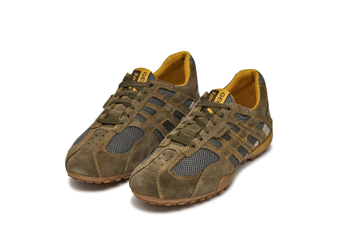 Geox U SNAKE ORIGINAL Schnürschuh, Schnürschuh, Freizeitschuh, Trekking Sneaker mit Lederinnensohle