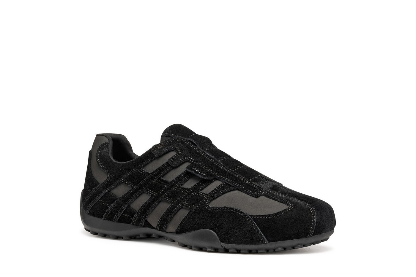 Geox U SNAKE ORIGINAL Slipper Sneaker mit Geox Spezial Membrane, Größenschablone zum Download (schwarz)