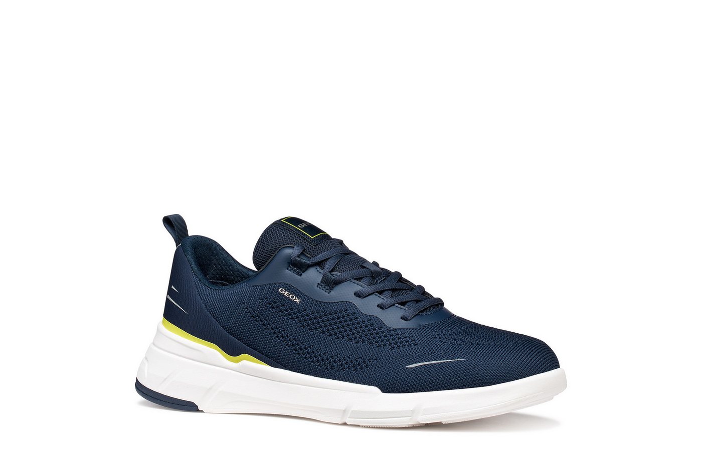 Geox U VITTOUR Sneaker Halbschuh, Freizeitschuh, Schnürer mit Kontrastbesatz (blau)