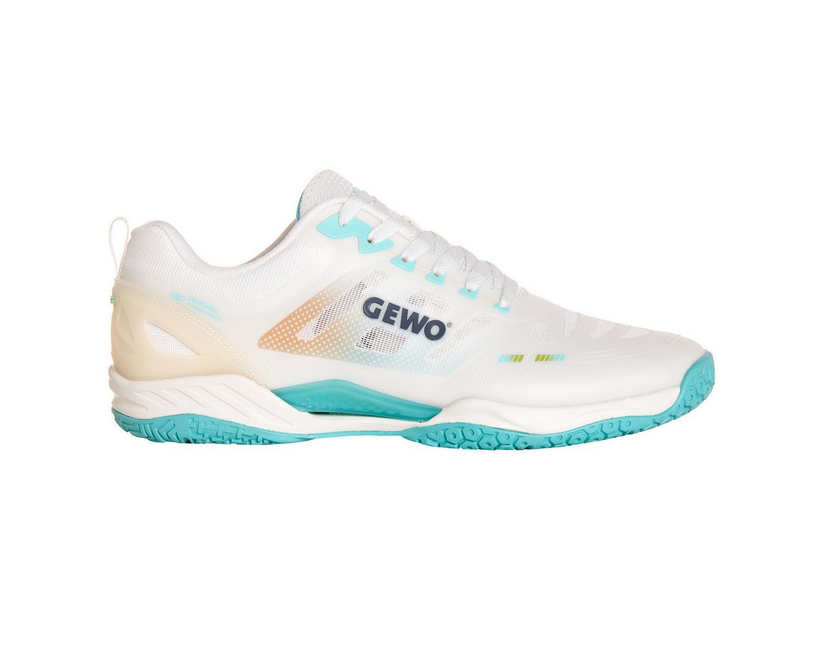 Gewo Schuh Ultra Force Pro weiß/mintgrün 36 Trainingsschuh geeignet für Tischtennis