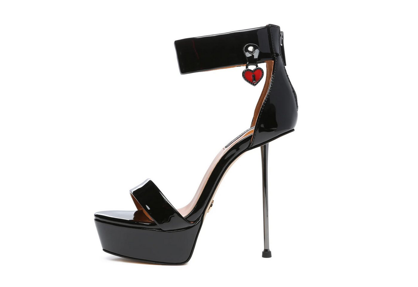 Giaro BARCLAY SHINY High-Heel-Sandalette 14cm Absatz, breite Riemchen, 4cm Plateau