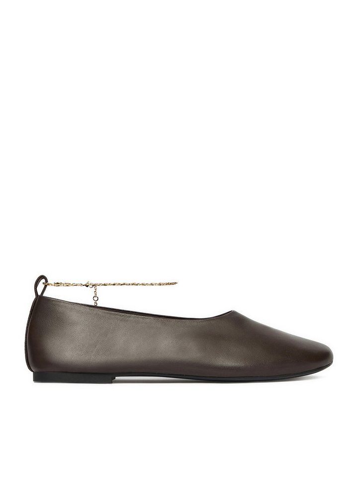 gino rossi Damen-Ballerinas Braun Gino Rossi-EO-V2198-73 Braun Dunkel Ballerina