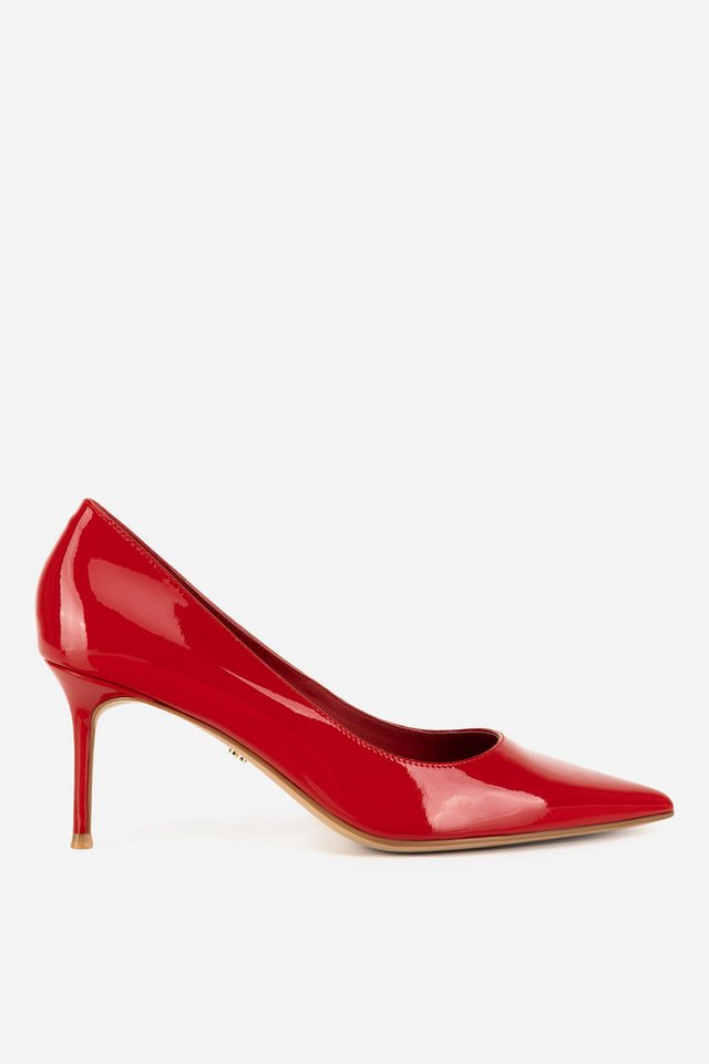 gino rossi – Elegante Damen-Pumps aus Leder in Rot, Klassisch Pumps Hochwertiges Echtleder