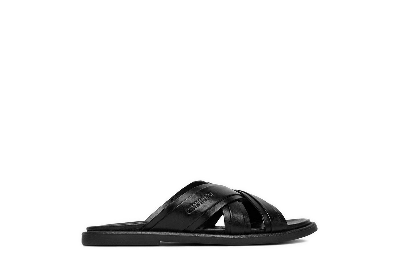 gino rossi Herren-Flip-Flops, Schwarz Badepantolette