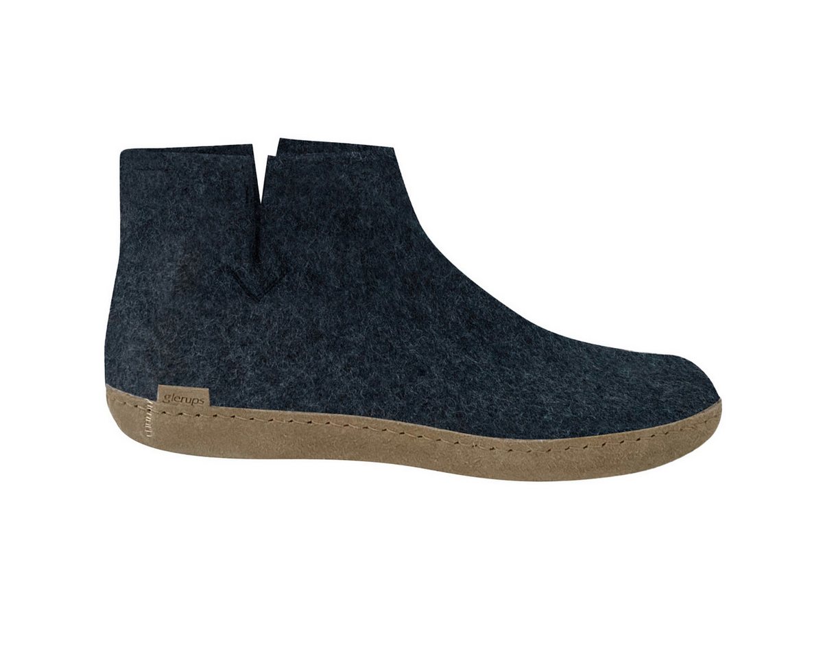 glerups dk Ledersohle Hausschuh (1-tlg) Boots - Natürliches Material, Schützt vor Geruch, Bequem und weich