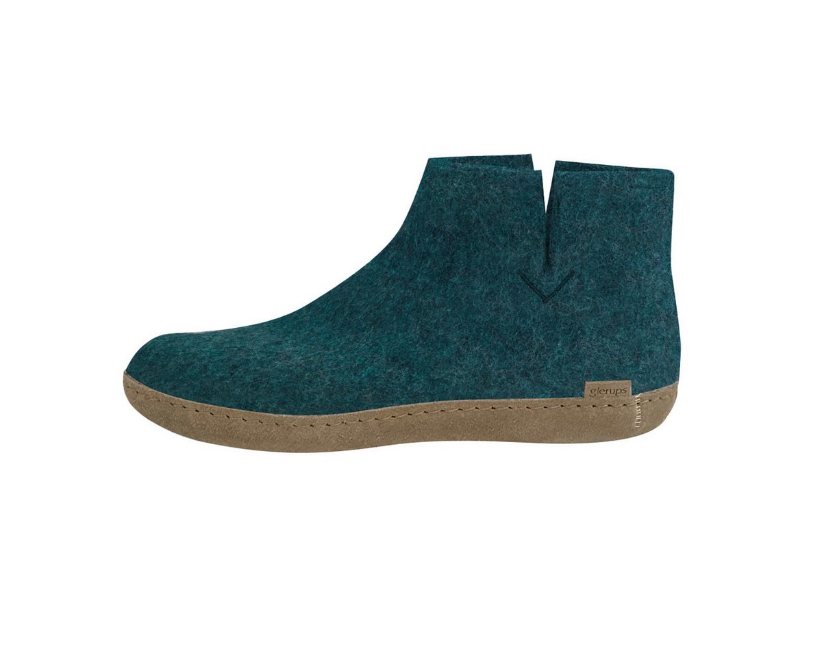 glerups dk Ledersohle Hausschuh (1-tlg) Boots - Natürliches Material, Schützt vor Geruch, Bequem und weich