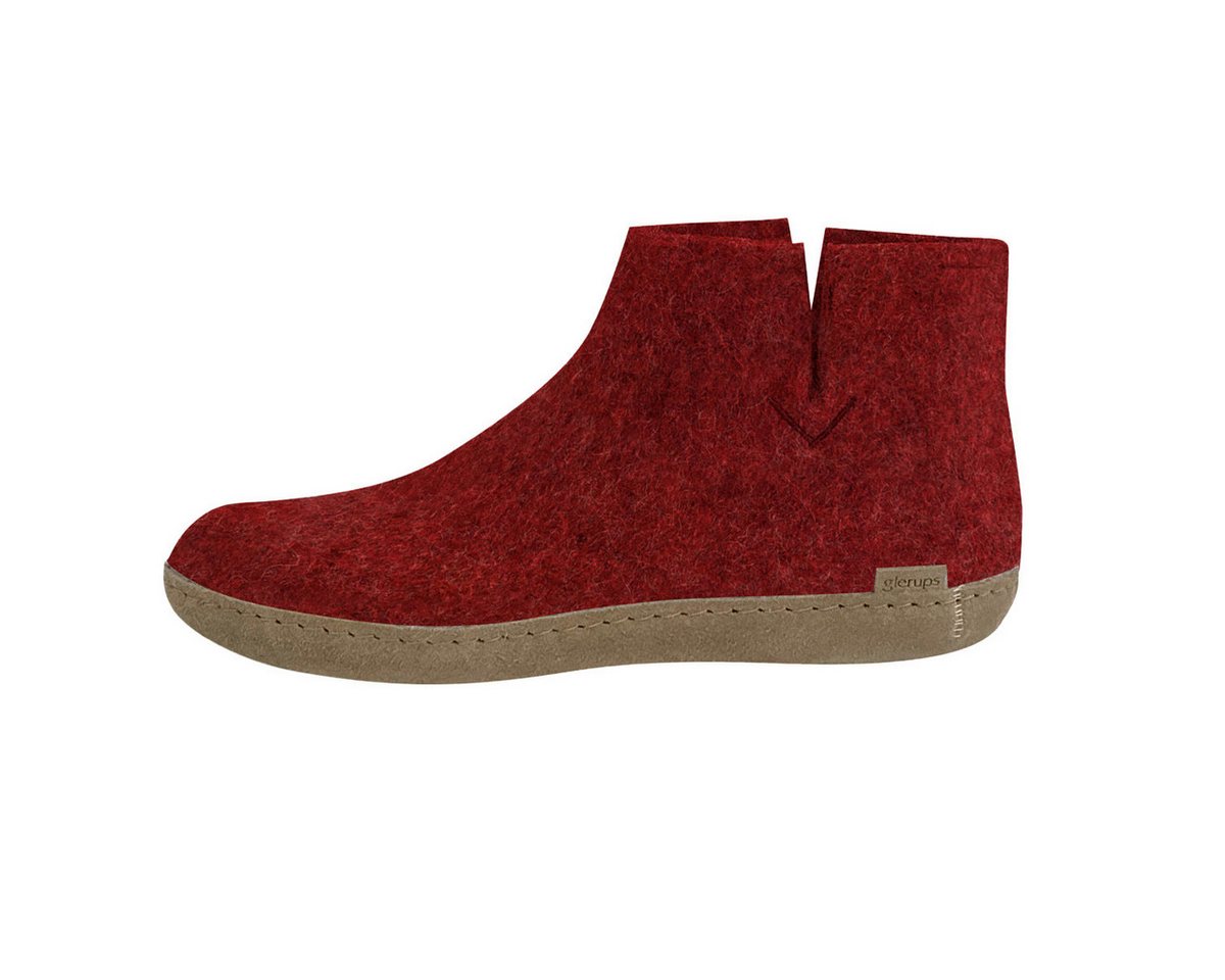 glerups dk Ledersohle Hausschuh (1-tlg) Boots - Natürliches Material, Schützt vor Geruch, Bequem und weich