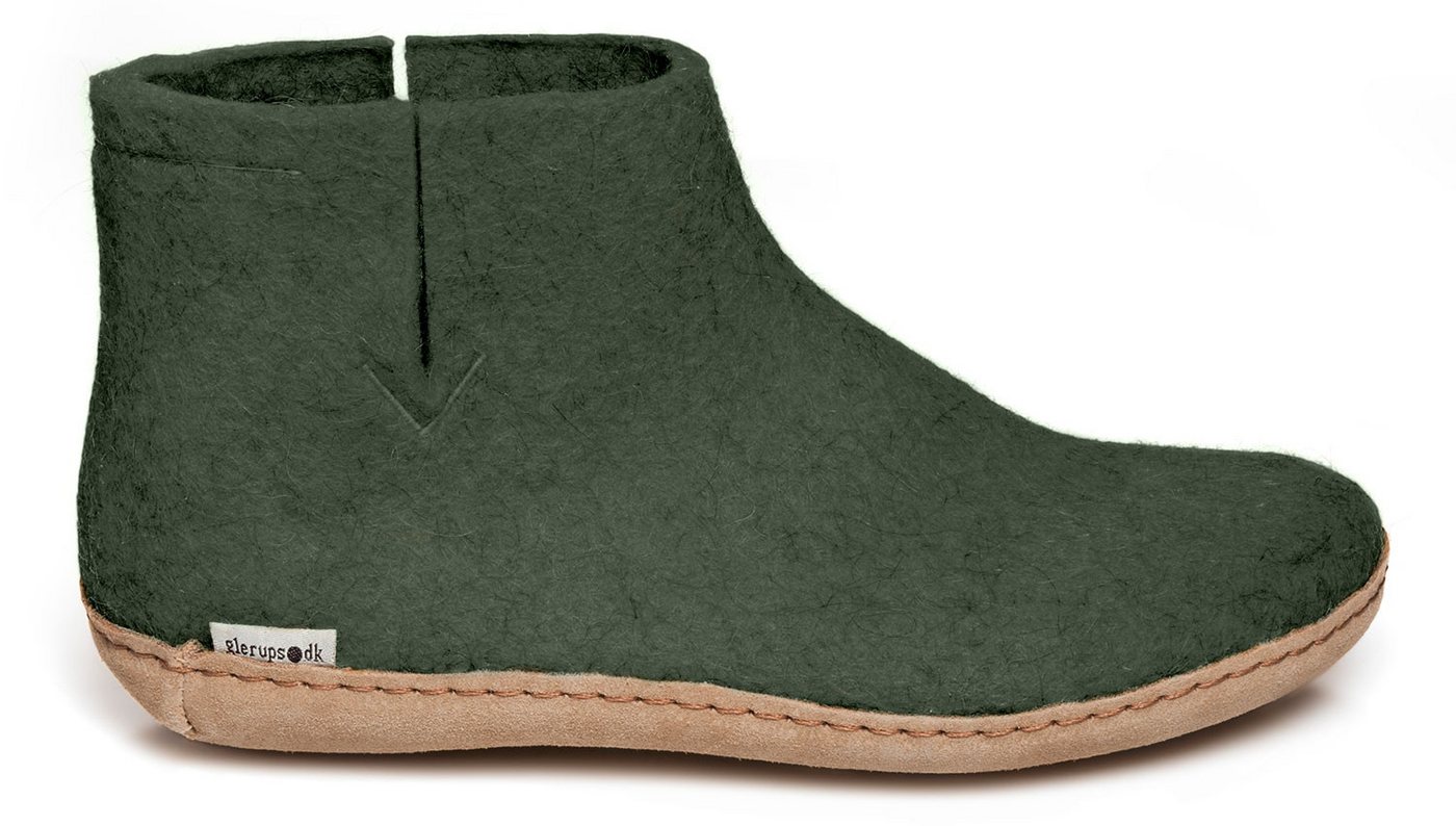 glerups dk Modell G Filzstiefel Ledersohle Hausschuh