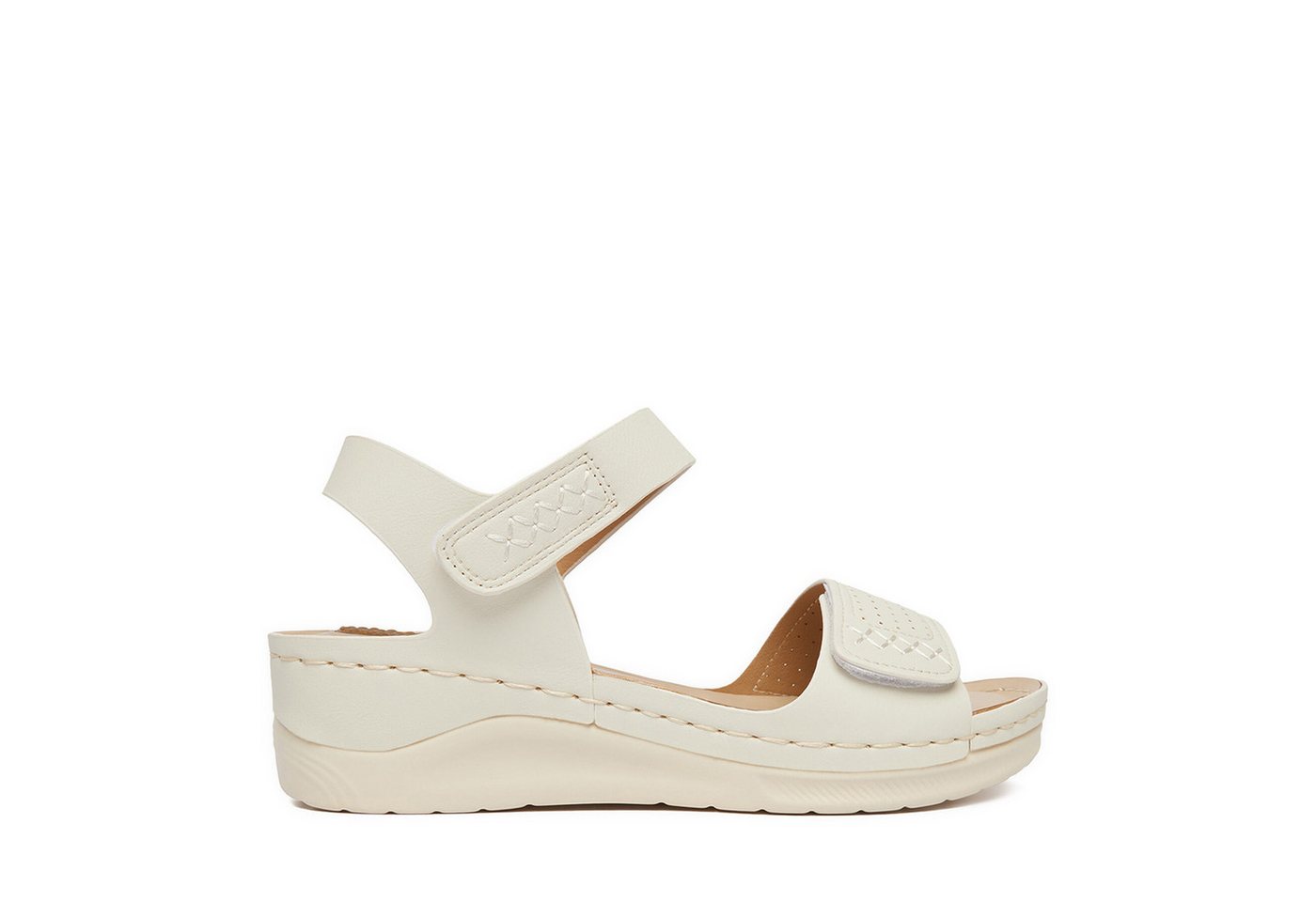 Go Soft Damen-Sandalen Creme Sandale (beige)